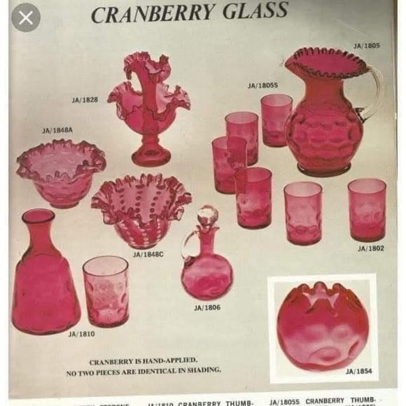 A. A. Importing Company Cranberry Glass Thumbprint Pitcher - Picture 4 of 13